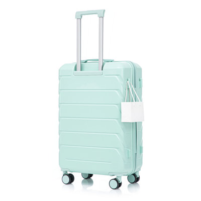 28 Inch ABS Hard Shell Large Travel Checked Luggage - Scratch Resistant Surface Four Multi-Directional Wheels,  With Combination Lock And Side Hooks