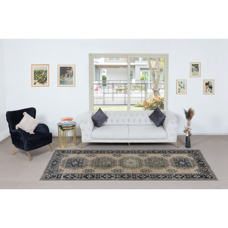 Tapis de couloir rétro, tapis de couloir fait à la main, tapis de couloir turc