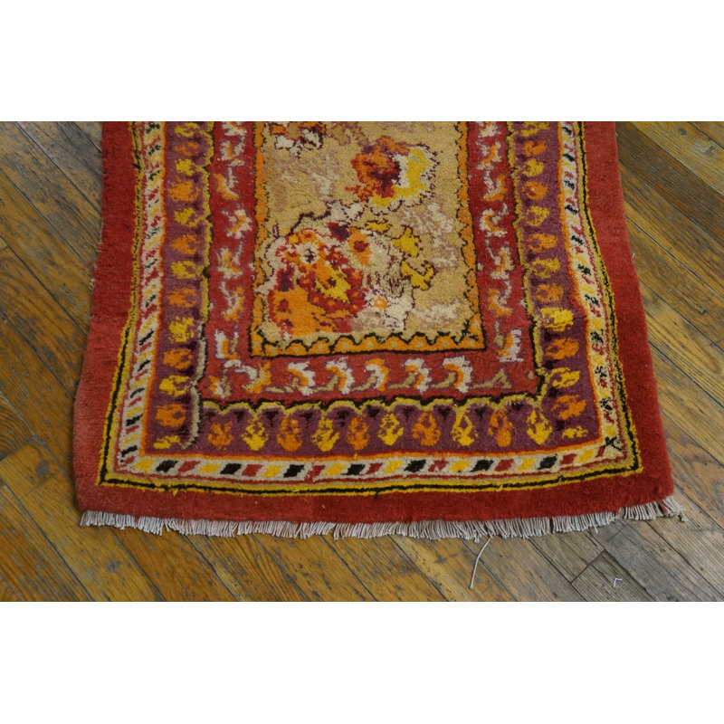 Tapis de couloir clair en laine Agra
