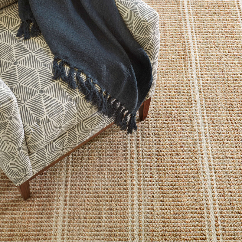 Arbor Ivory Handwoven Jute Rug, Rectangle 8'6" x 11'6", Ivory
