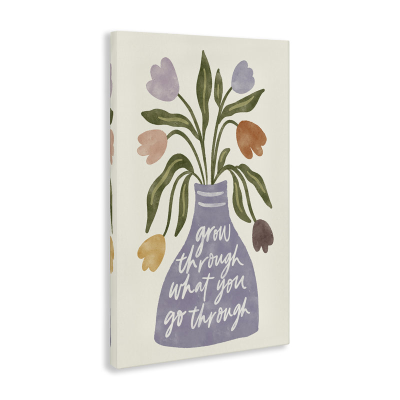 Art mural sur toile What You Go Through Flowers par Amanda Houston, H 16 po x l 24 po