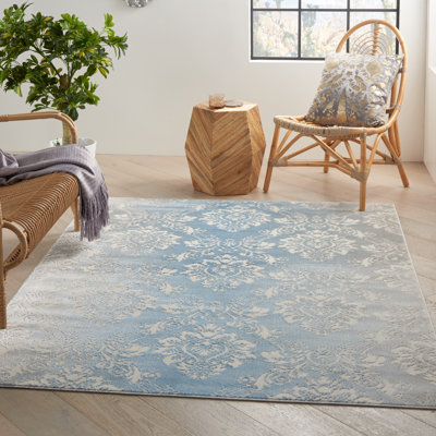 Tapis bleu / blanc Moshe