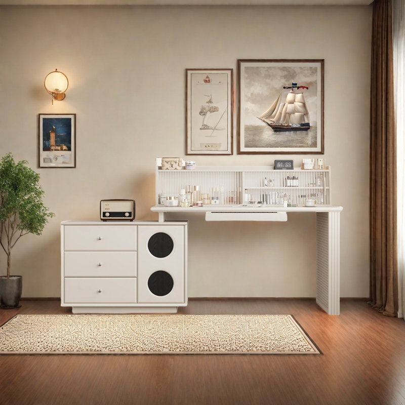 Commode de style rétro, Blanc