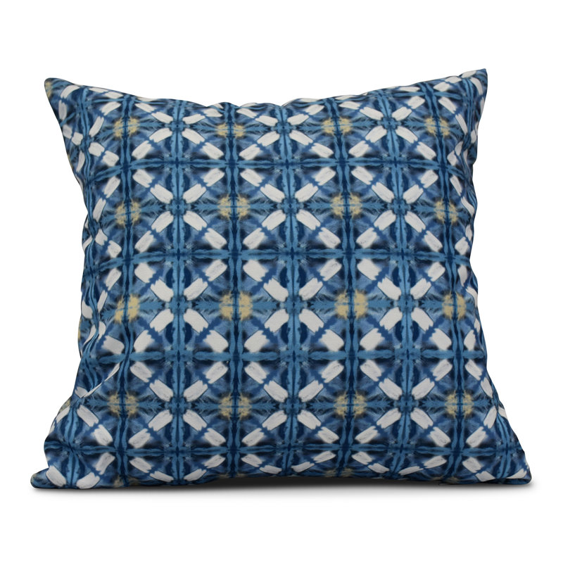 Housse de coussin carrée/insert, H 18 po x l 18 po, Bleu