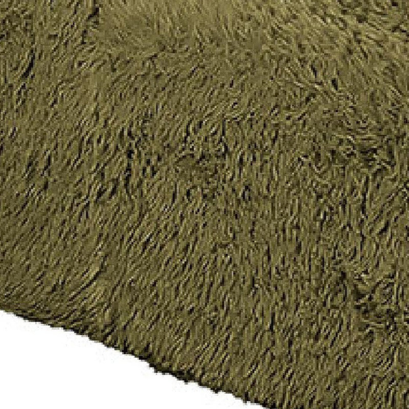 Fauteuil modulaire sans accoudoirs Appi, Olive Green Faux Fur