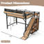 Lit mezzanine double avec glissade, rangement et fonctionnalités technologiques-553216627