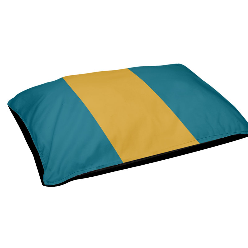 Coussin d'extérieur pour chien Maryland, Aqua / Or, Grand (l 40 po x P 30 po x H 14 po)