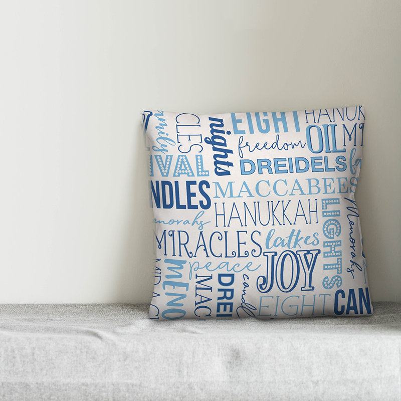  Coussin Word, 16 po x 1 po, Polyester/ Bourre en polyester