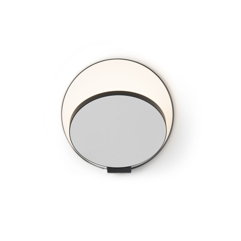 Plafonnier encastré à DEL 1 lumière Gravy, Noir métallique / blanc mat