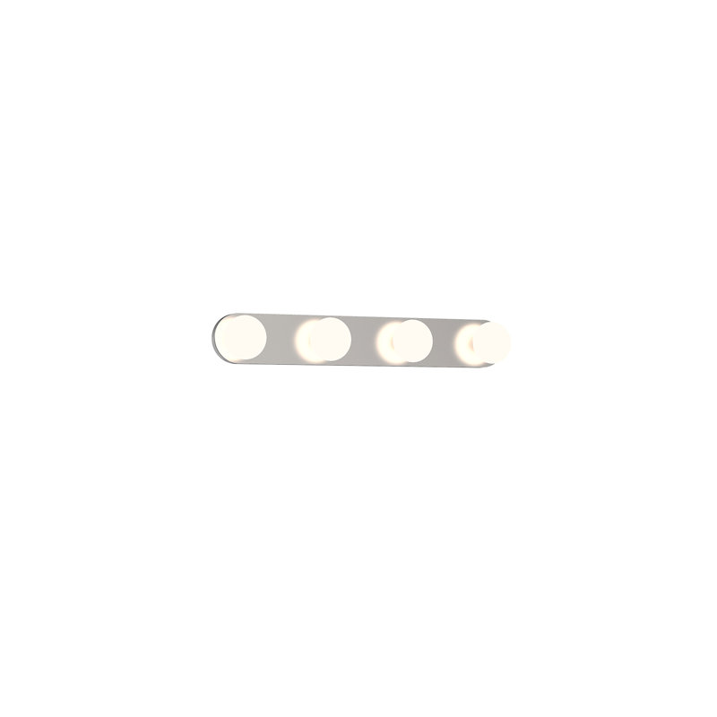 Rezz 4 - Light LED Bath Bar, Brushed Nickel