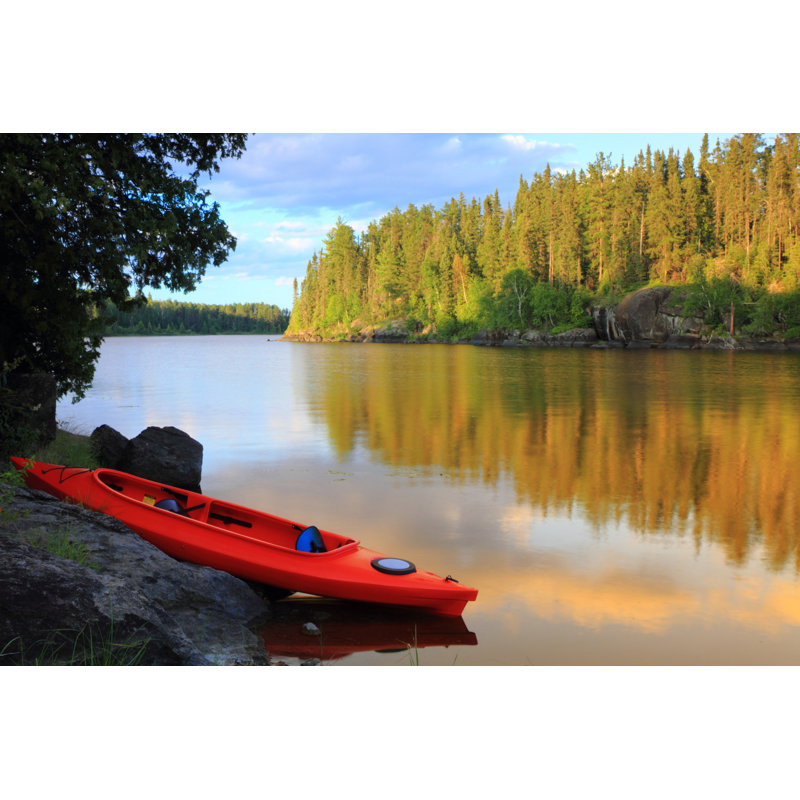 Canoe At The Lake - Wrapped Canvas Print, 30cm H x 46cm W x 3.8cm D