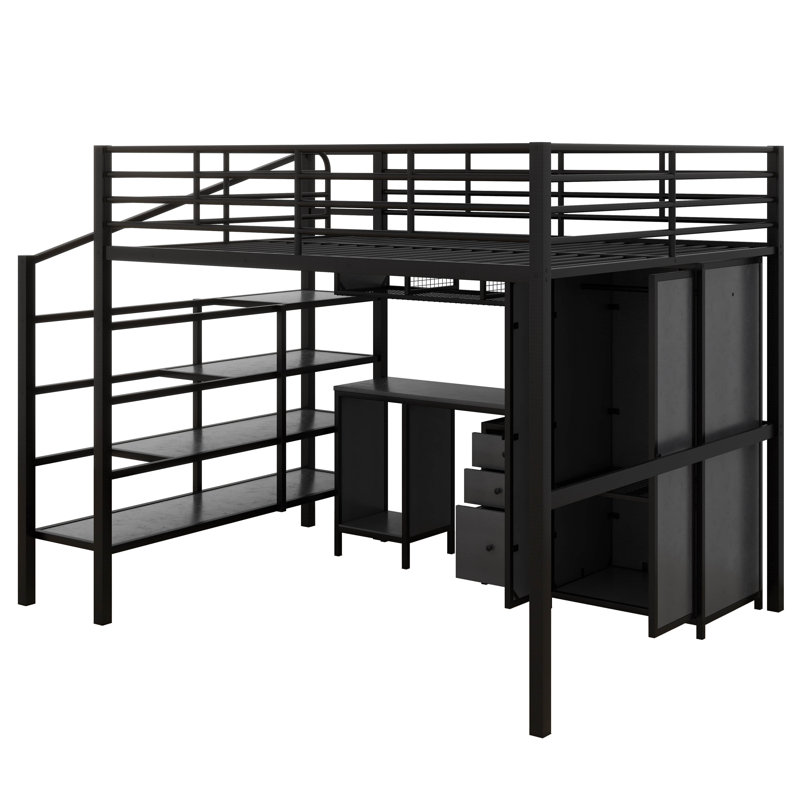 Lit mezzanine pour enfant Jarald