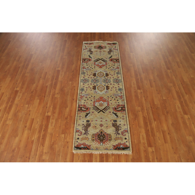 Handmade Traditional Indian Runner Rug 3x8