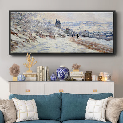 The Road to Vetheuil, Snow Effect, 1979- Framed Canvas