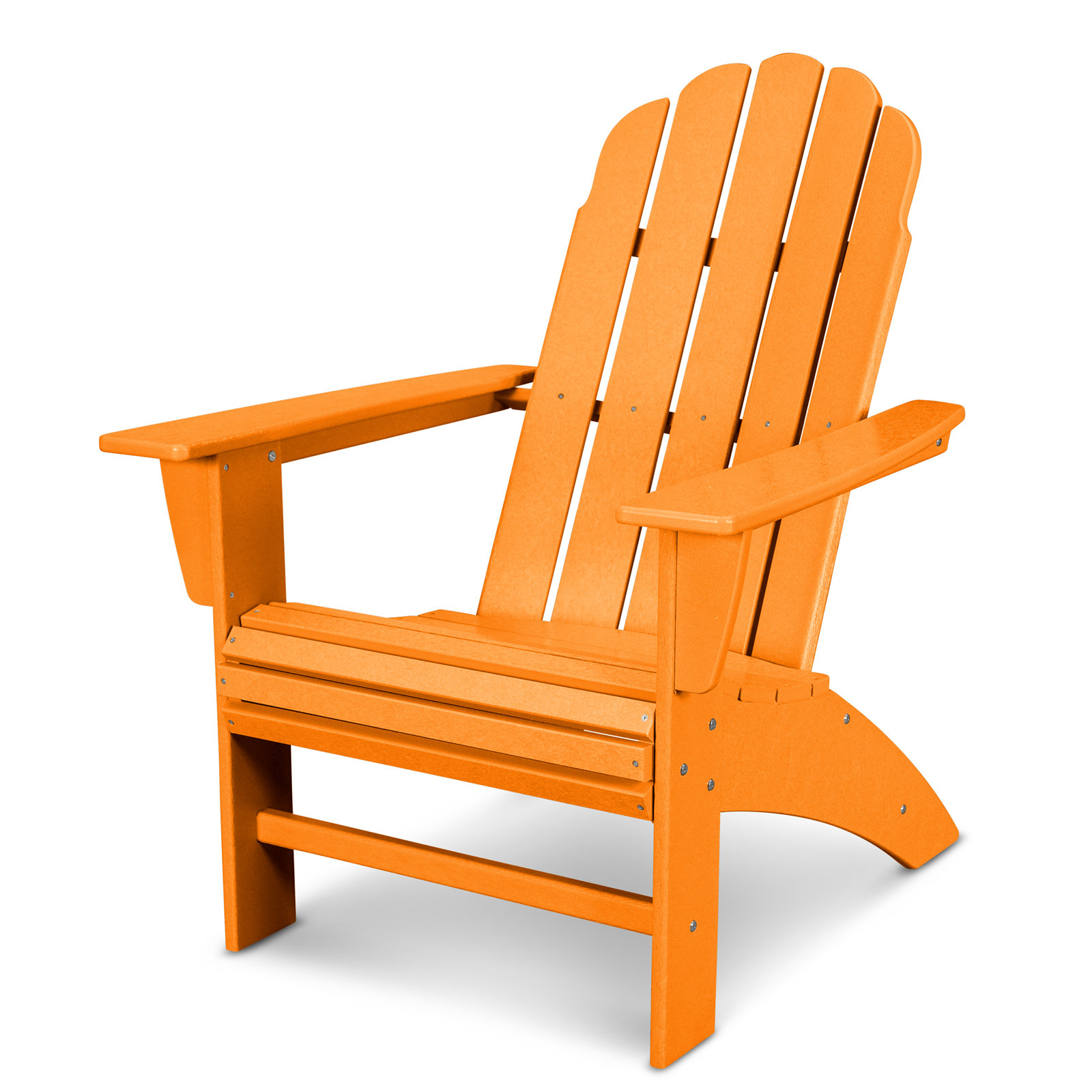 POLYWOOD Vineyard Curveback Resin Adirondack Chair, Tangerine