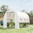 10' X 7' Outdoor Walk-in Greenhouse, With Fade- Heat- Pe Cover, Zipper Doors And Mesh Air Exchange Openings Weather-