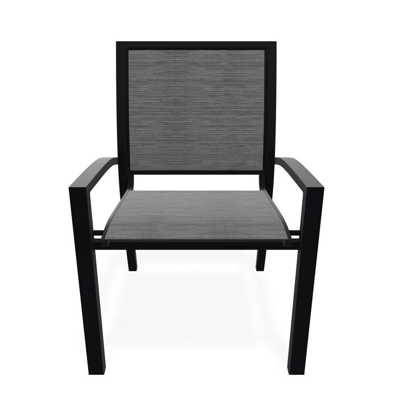 Kendall Outdoor Dining Chair, Black, Collect Charcoal