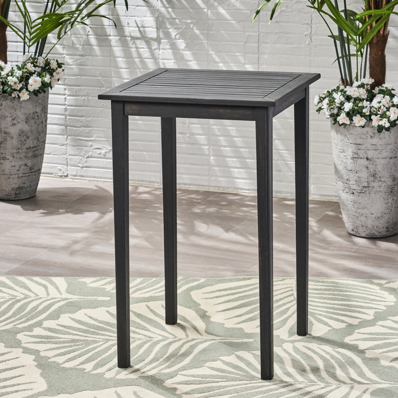 Table d'extérieur minimaliste gris foncé - Structure en bois pour espaces gris, tendance