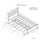 Structure de lit plateforme en bois de conception moderne avec lit gigogne en couleur-845618523
