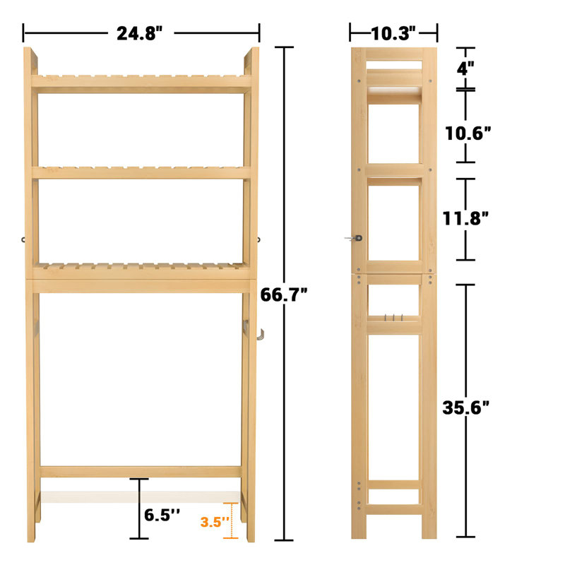 Heydar Bamboo Over The Toilet Storage, Natural