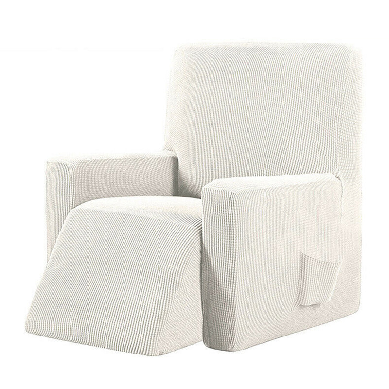 Housse pour fauteuil à coussins carrés / rectangulaires, Blanc