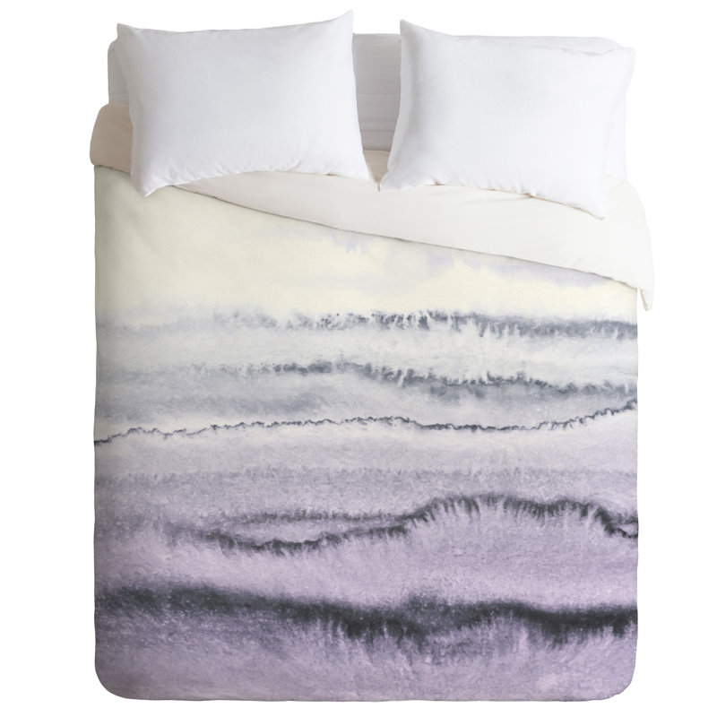 Housse de couette motif entre les marées Monika Strigel, Housse de couette pour lit simple / TG, Blanc / dégradé mauve
