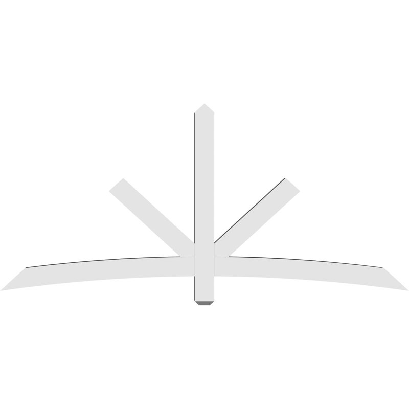 Support de pignon Alberta Alberta, H 38,5 po x l 84 po (pas: 11/12), P 4 po x F 4 po, PVC