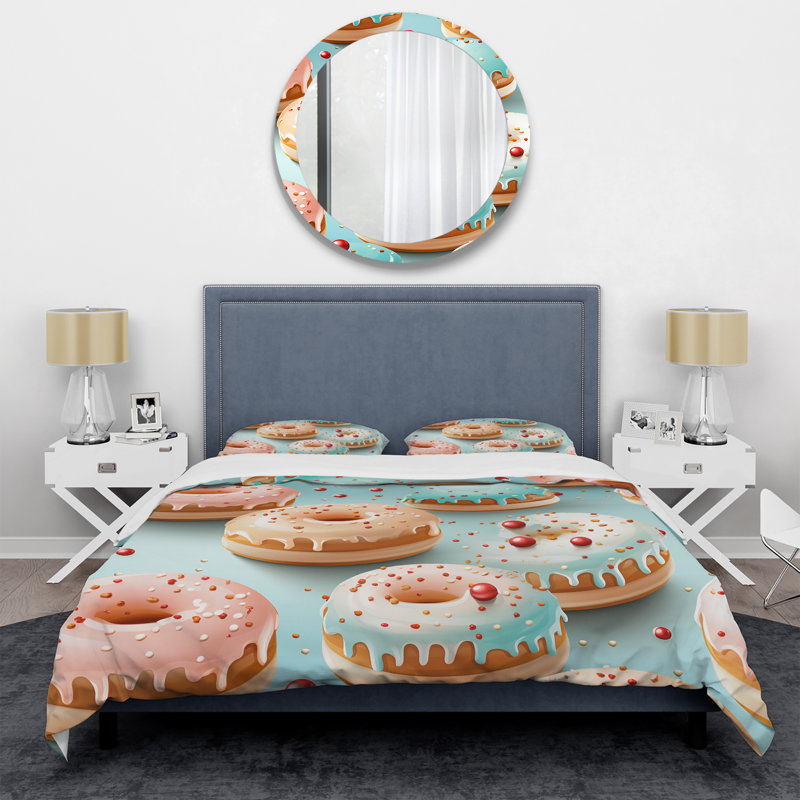 Ensemble de housse de couette Donut Kithchen, Housse de couette pour très grand lit et 2 très 