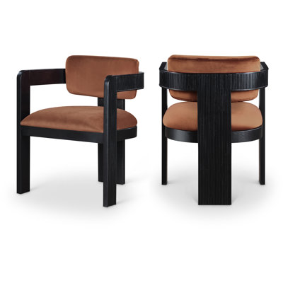 Frink Linen Textured Fabric Dining Chair