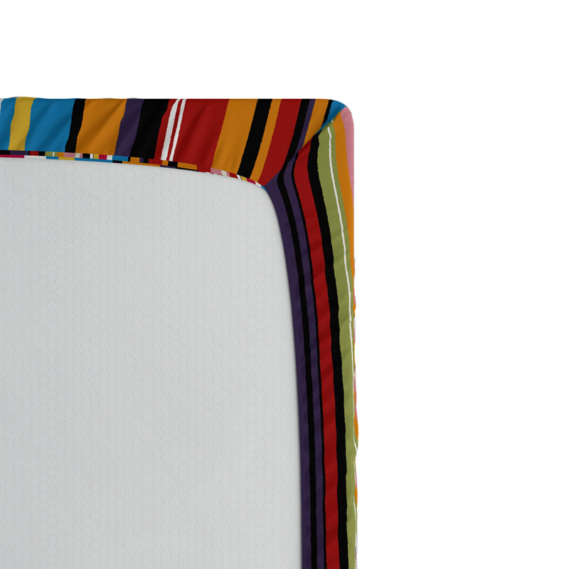 Microfiber Striped Fitted Sheet, Twin Fitted Sheet