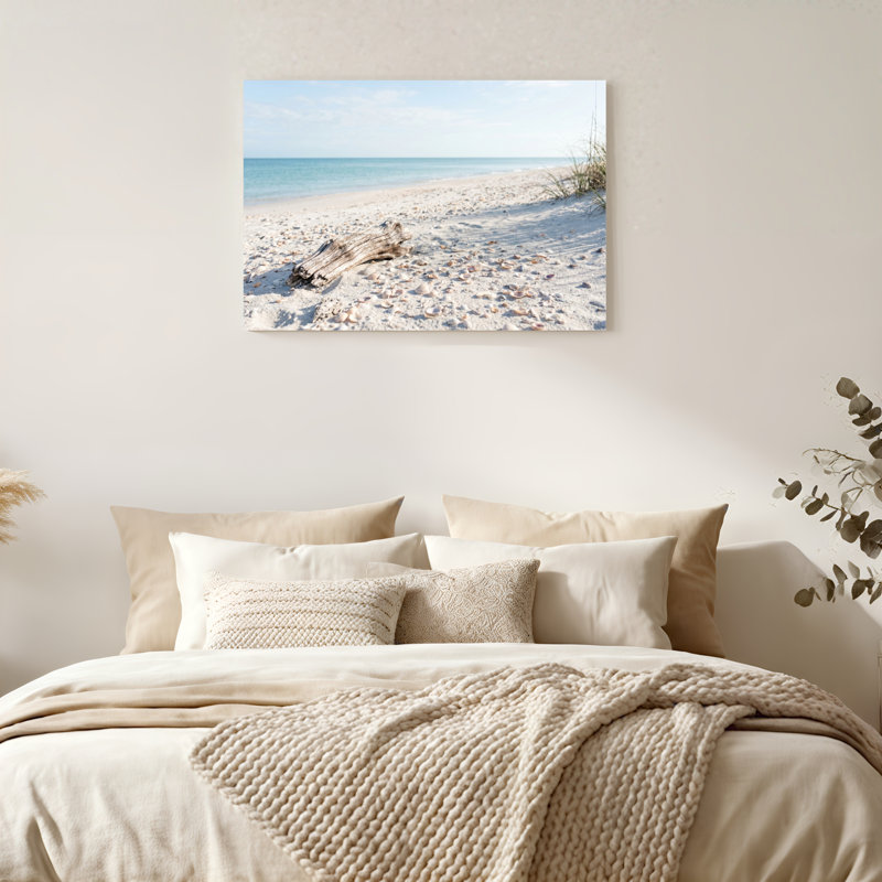«Gallery Wrap», art mural sur toile pour le salon, la chambre à coucher, le bureau ou le vestibule - décoration murale décorative avec scène de plage