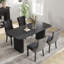 Ensemble de salle à manger rectangulaire à double piédestal avec table de salle à manger de style crème-1947038658-1947038668-1947038657