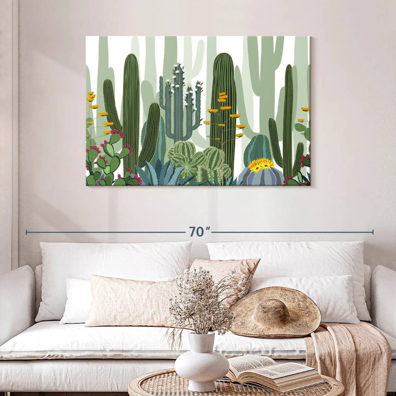 Harnek Desert Cactus Pattern, 30" H x 45" W