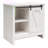 Alton Nightstand with Sliding Barn Door and 4 Shelves-537654138
