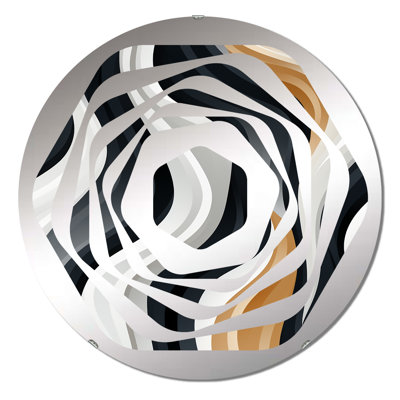 White And Black Minimalist Elegance - Amorphe Decorative Mirror