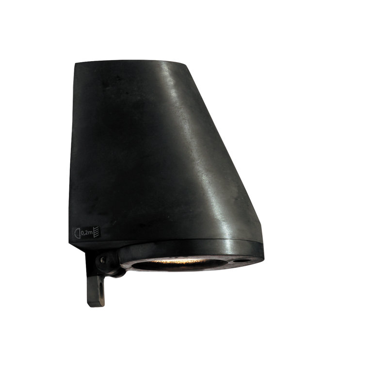 Beamy - Light Outdoor Bulkhead Light, Antique Brass