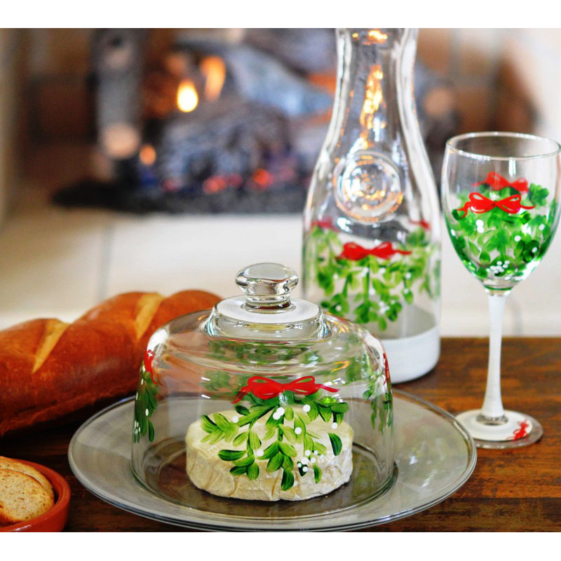 Mistletoe 33oz. Glass Beverage Dispenser