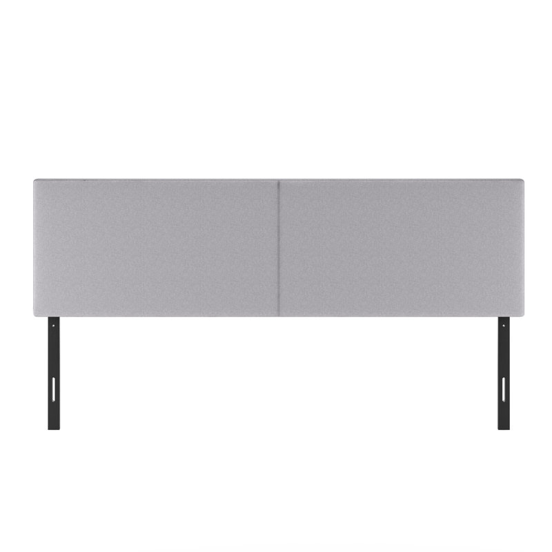 Tête de lit tapissier Roanne, très grand, Gris clair