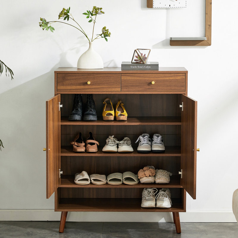 Rangement pour chaussures, armoire à chaussures en MDF minimaliste moderne et multifonctionnelle - se fond parfaitement dans les maisons de style nordique et industriel