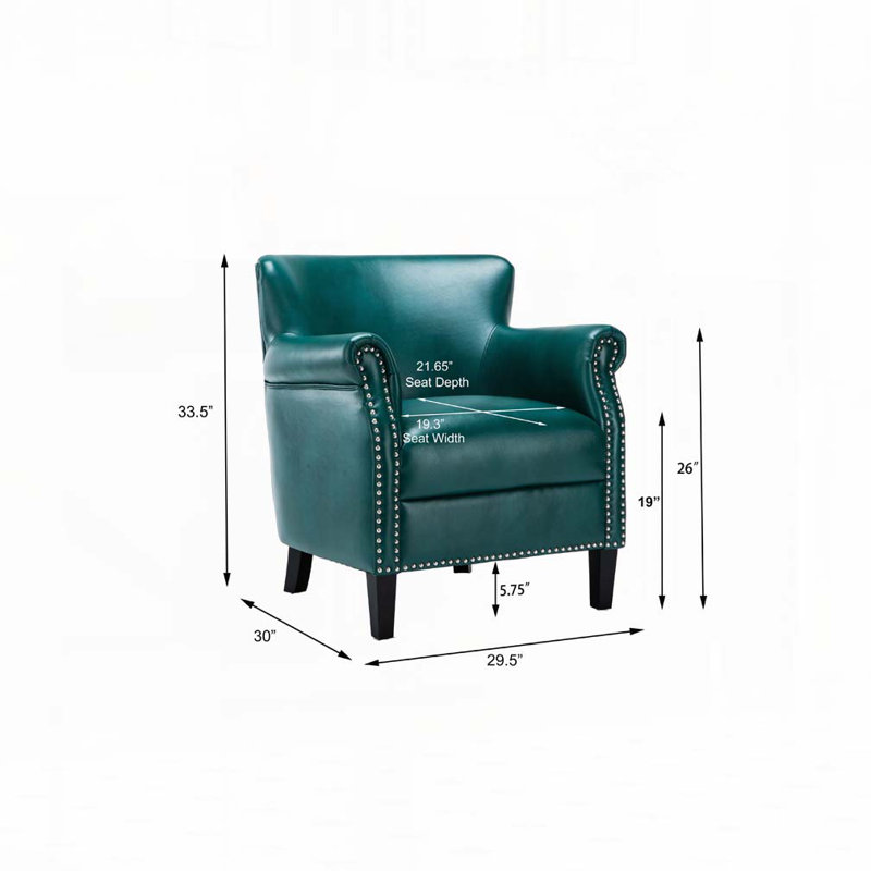 Fauteuil en similicuir, Sarcelle