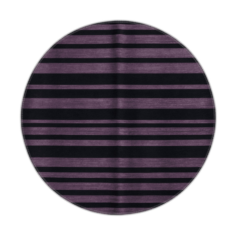 HorizontalStripes Gray Indoor and Outdoor Area Rug, Rectangle 3' x 5'