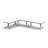 Rectangle 7 Person Flip Top 72'' L Modular Training Table and Chair Set with Casters and Modesty Panel and Cable Management