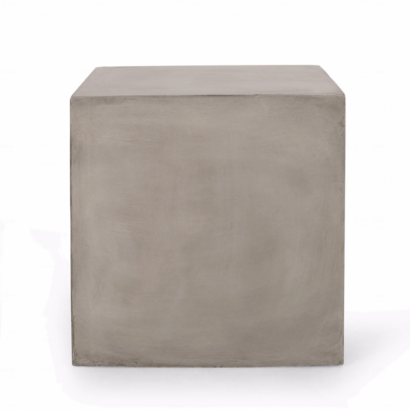 Sanaoubar Concrete Top End Table