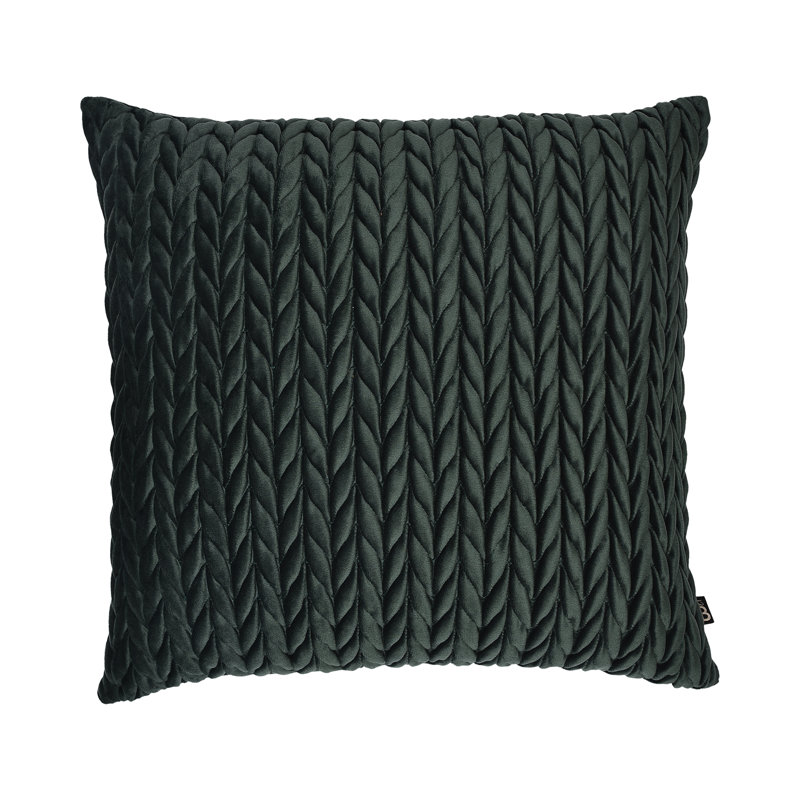 Amory Chevron Square Scatter Cushion Cushion Cover, Bottle Green