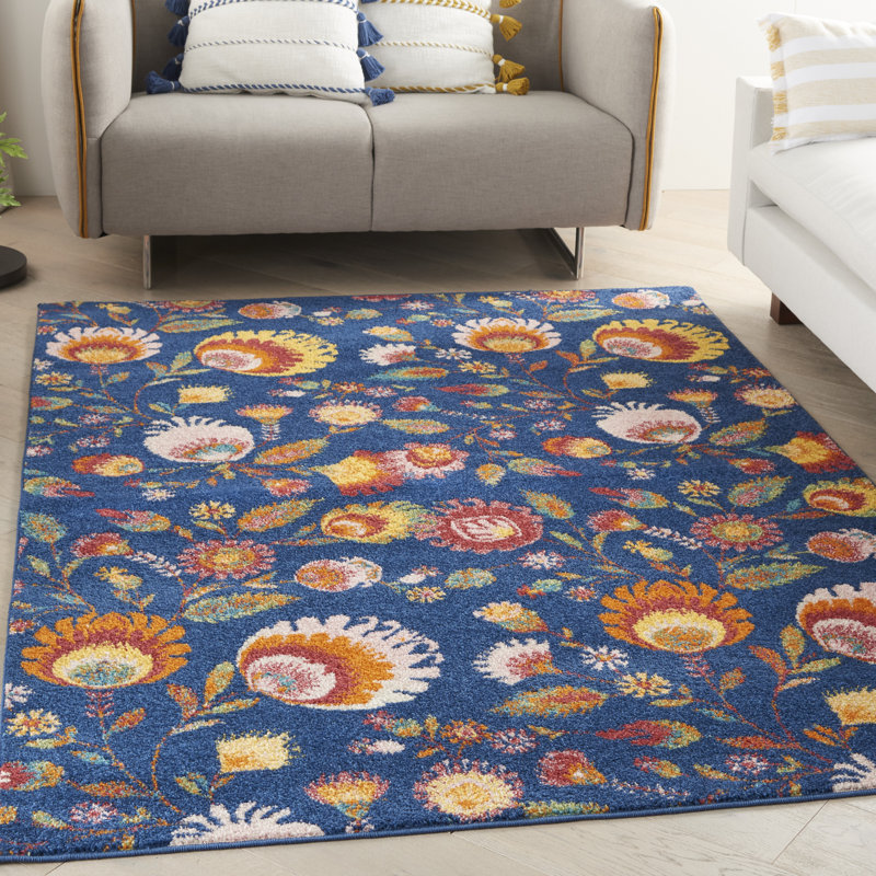 DH-ALR08 Floral Indoor Rug, Rectangle 7'10" x 9'10"