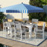 Ensemble de salle à manger de patio pour 6 personnes avec table et chaise toutes saisons