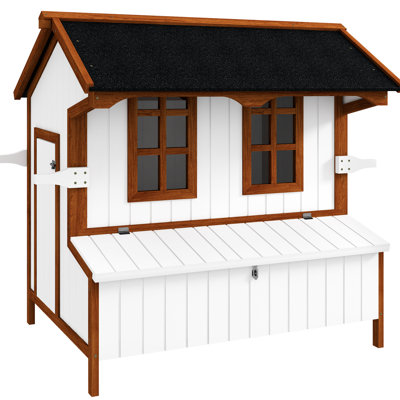 47" Chicken Coop By - Provides A Secure Living Environment For Chickens With Sliding Pan Easy Cleaning And Nesting Box