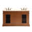Bradley 58 " W Freestanding Standard Free Standing Single Double Vanity Bathroom Vanity With Stone Top