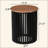 Acacia Solid Wood Side Table, Handcrafted Modern Design With Durable Veneer Top