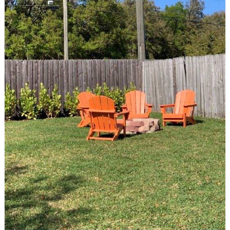 Chaise Adirondack pliante en plastique Lutie, Orange